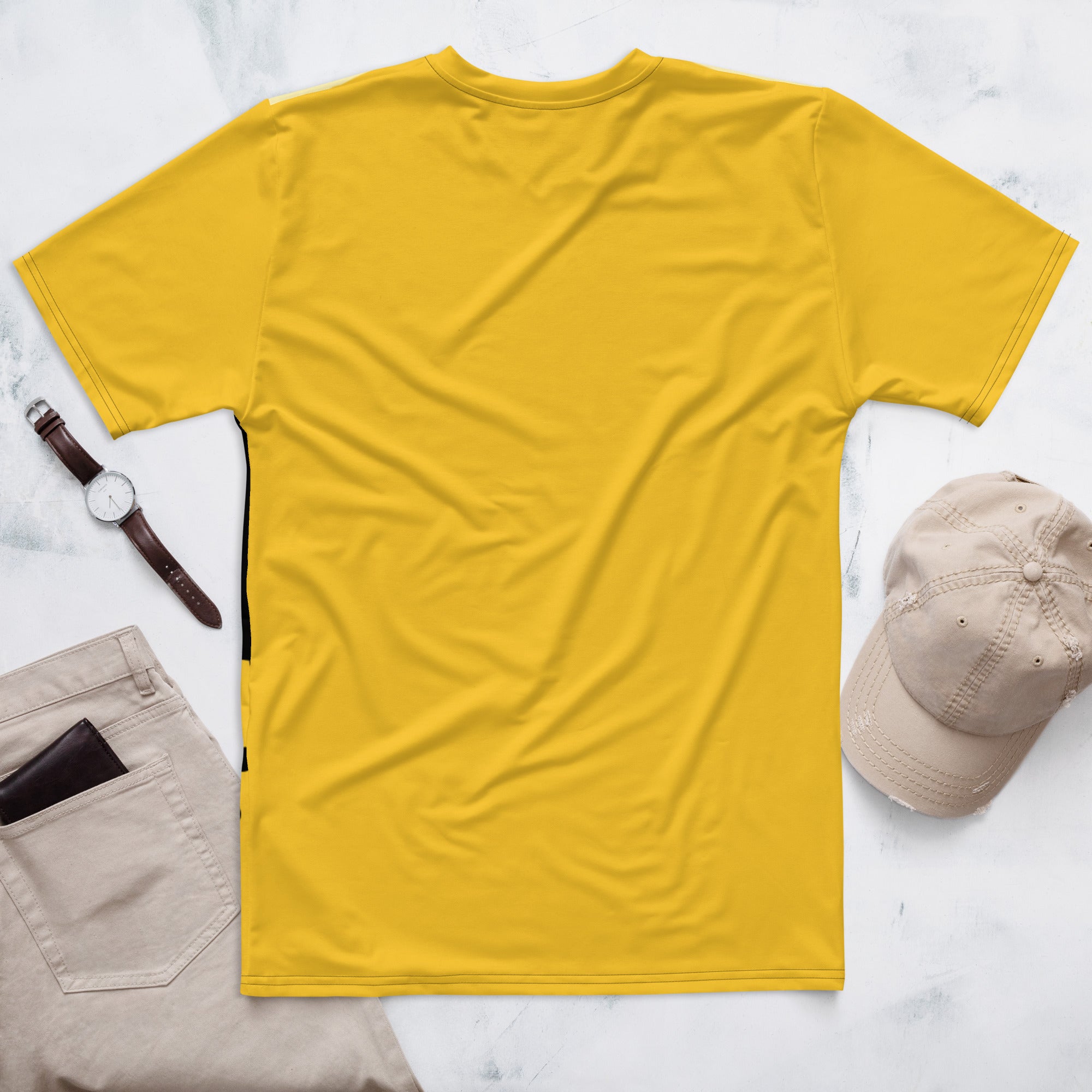 T-shirt Yellow Abstract Wide Dots Filled