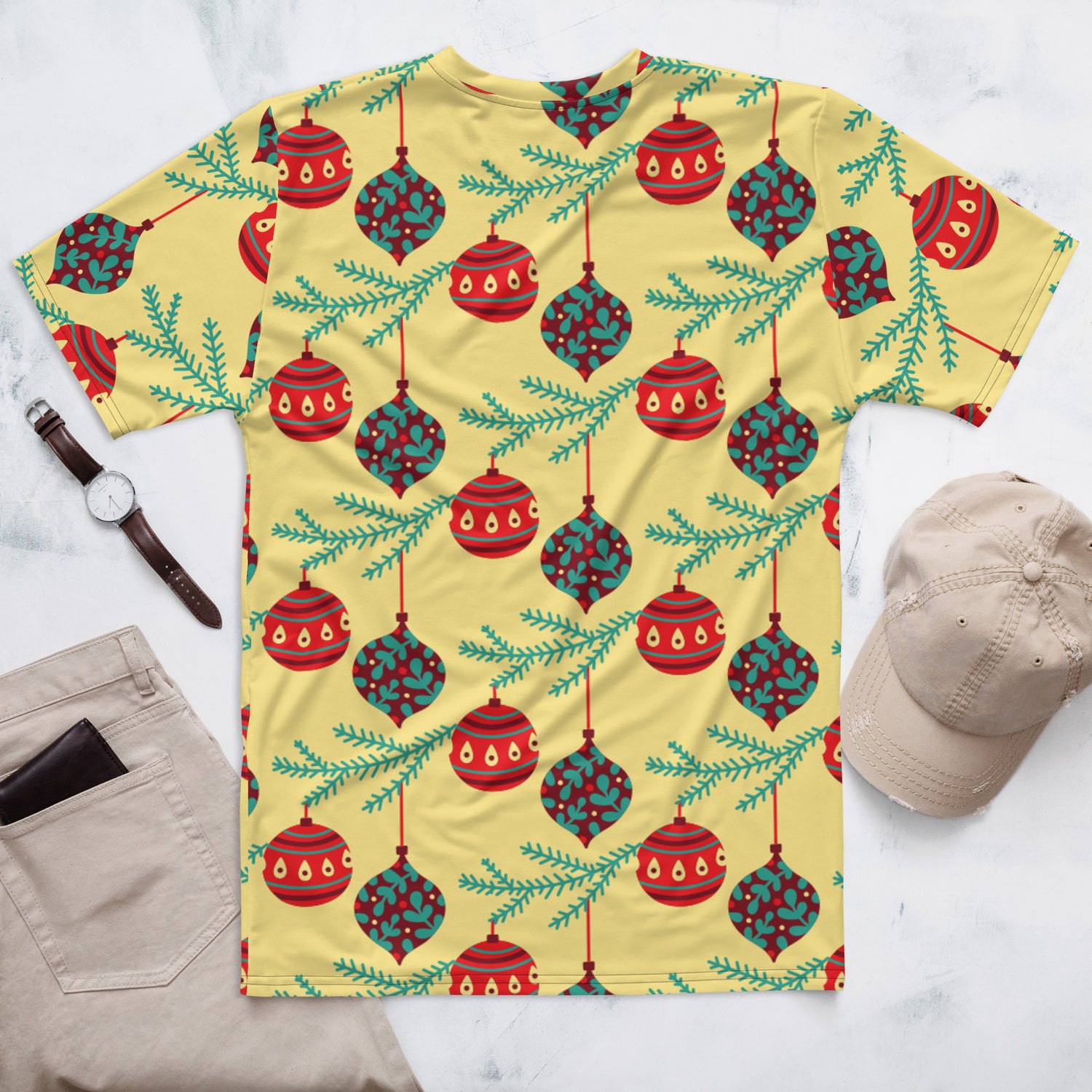 Yellow Balls Christmas Matching Dad T-shirt