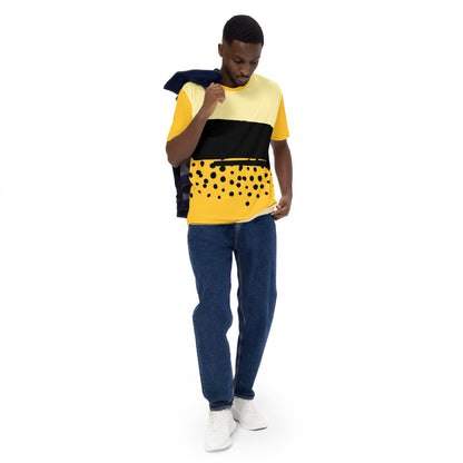 T-shirt Yellow Abstract Wide Dots Filled