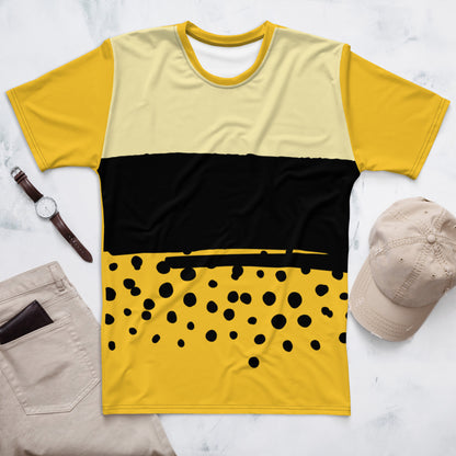 T-shirt Yellow Abstract Wide Dots Filled