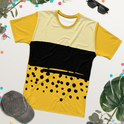 T-shirt Yellow Abstract Wide Dots Filled