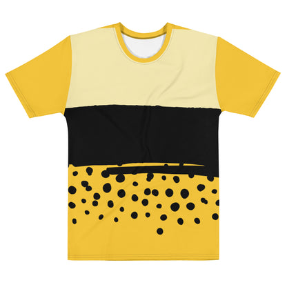 T-shirt Yellow Abstract Wide Dots Filled