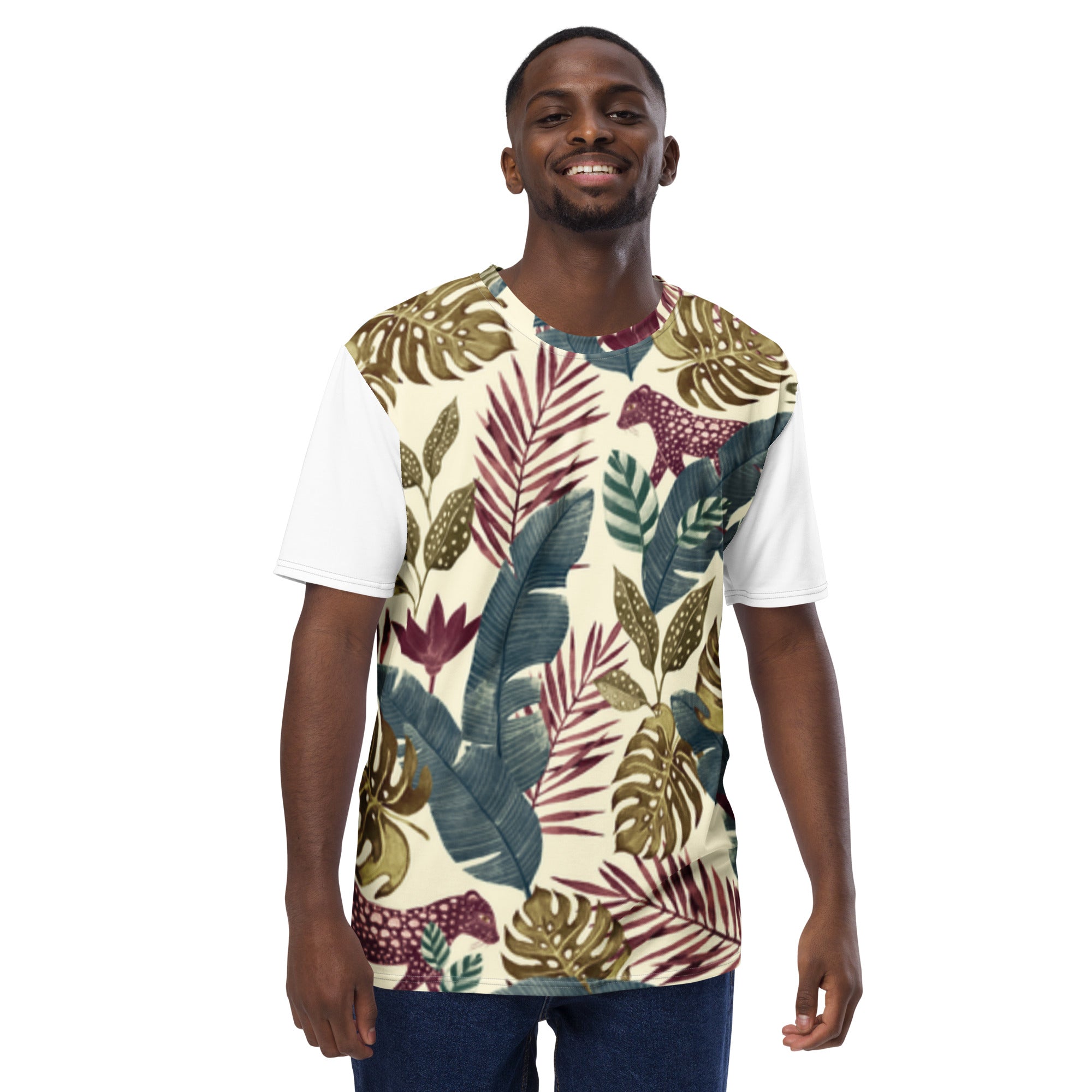 Camiseta Jaguar Vermelha na Floresta