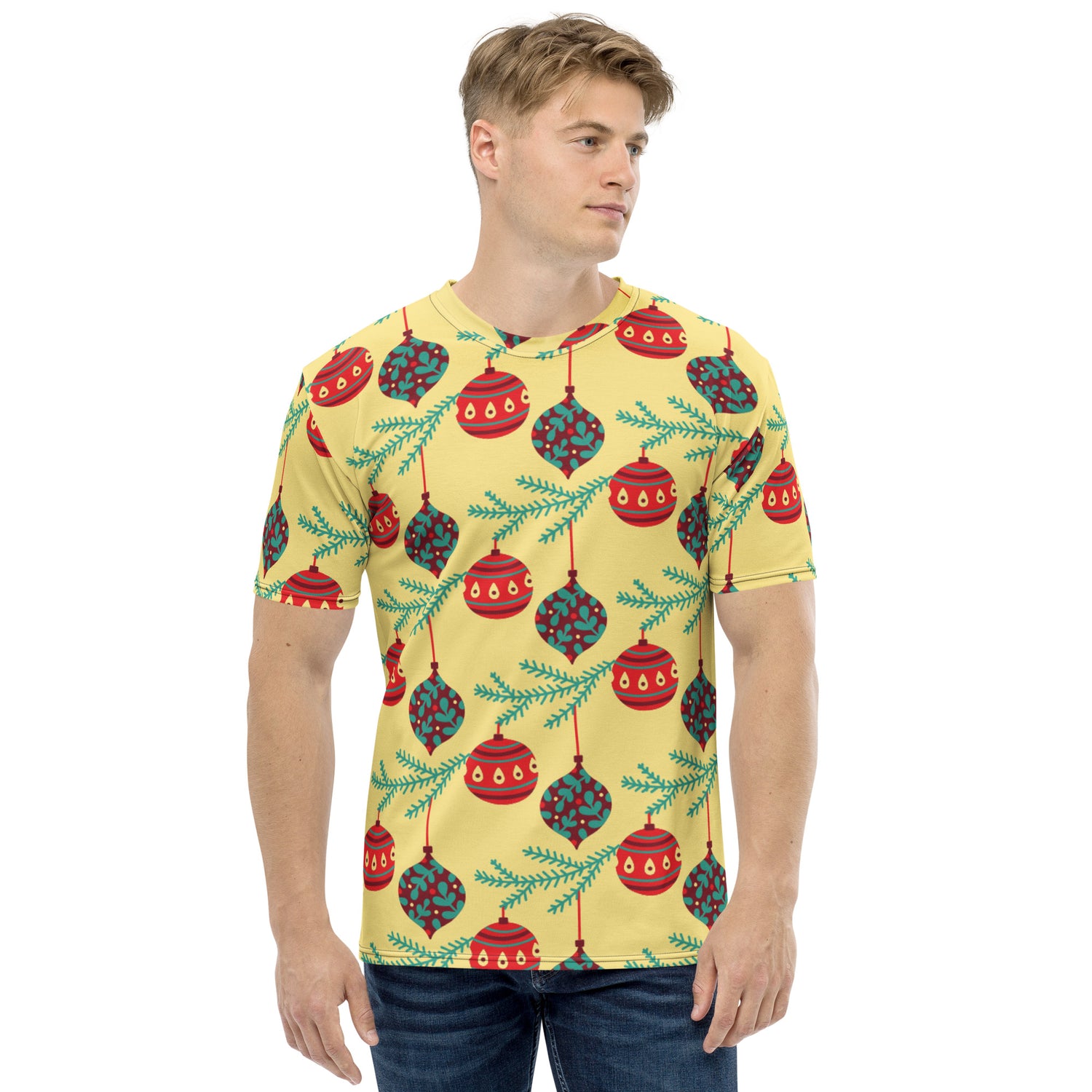 Yellow Balls Christmas Matching Dad T-shirt