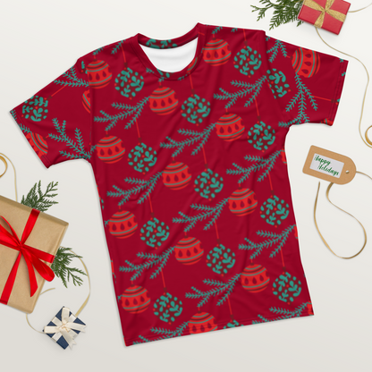 Red Balls Christmas Matching Dad T-shirt