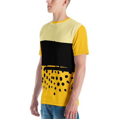 T-shirt Yellow Abstract Wide Dots Filled