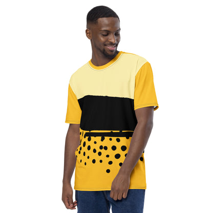 T-shirt Yellow Abstract Wide Dots Filled