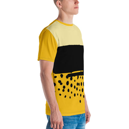 T-shirt Yellow Abstract Wide Dots Filled