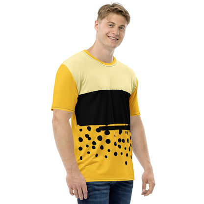 T-shirt Yellow Abstract Wide Dots Filled