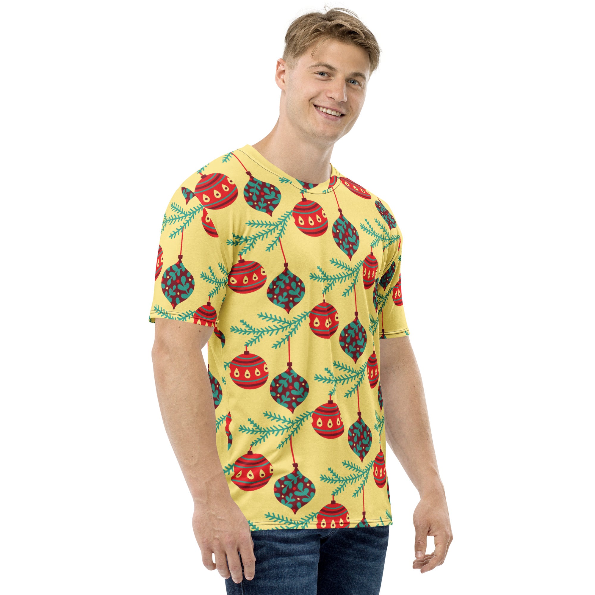 Yellow Balls Christmas Matching Dad T-shirt