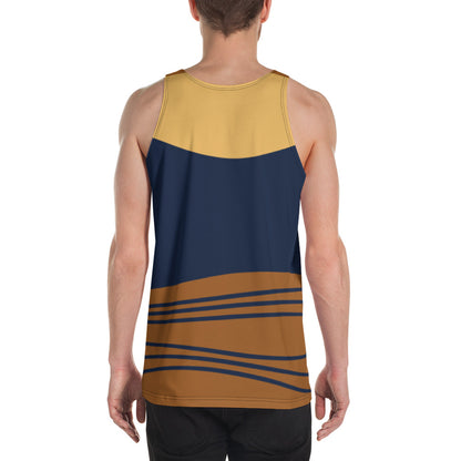 Tank Top Blue and Brown