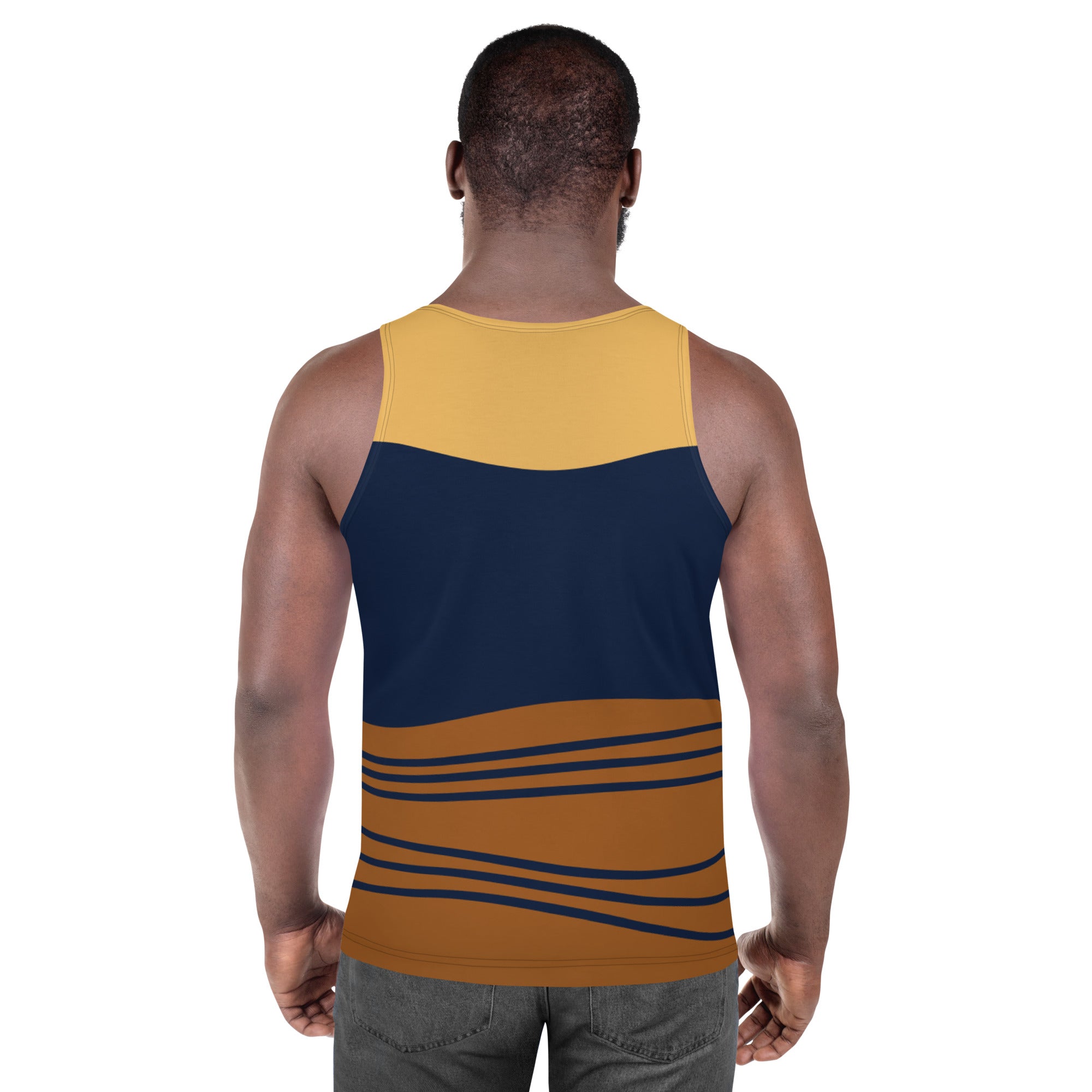 Tank Top Blue and Brown