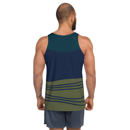 Tank Top Blue and Dark Green