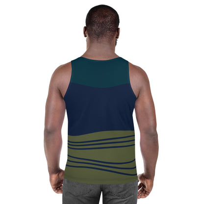 Tank Top Blue and Dark Green