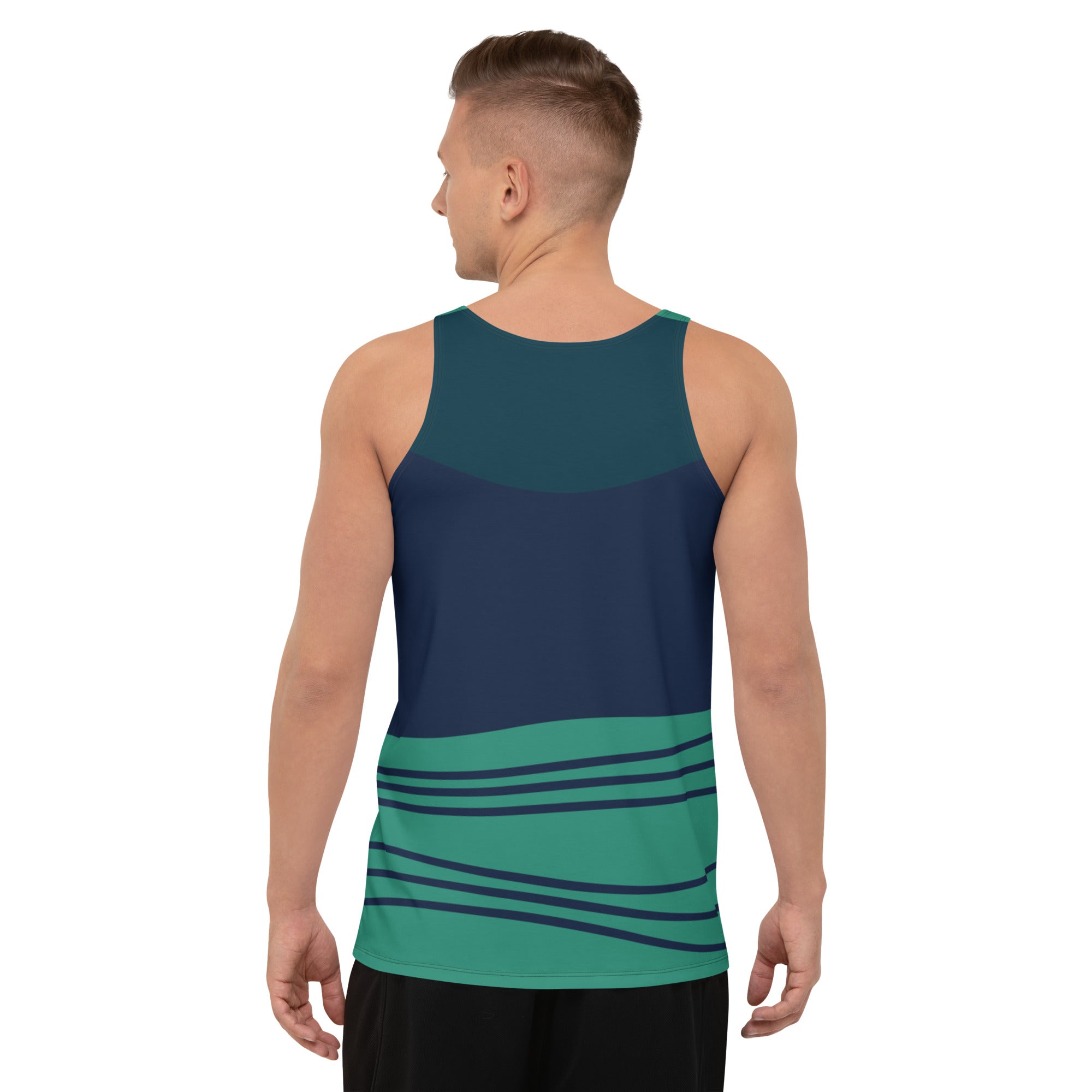 Camiseta de Tirantes Azul y Verde