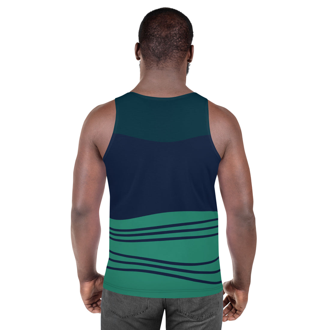 Camiseta de Tirantes Azul y Verde