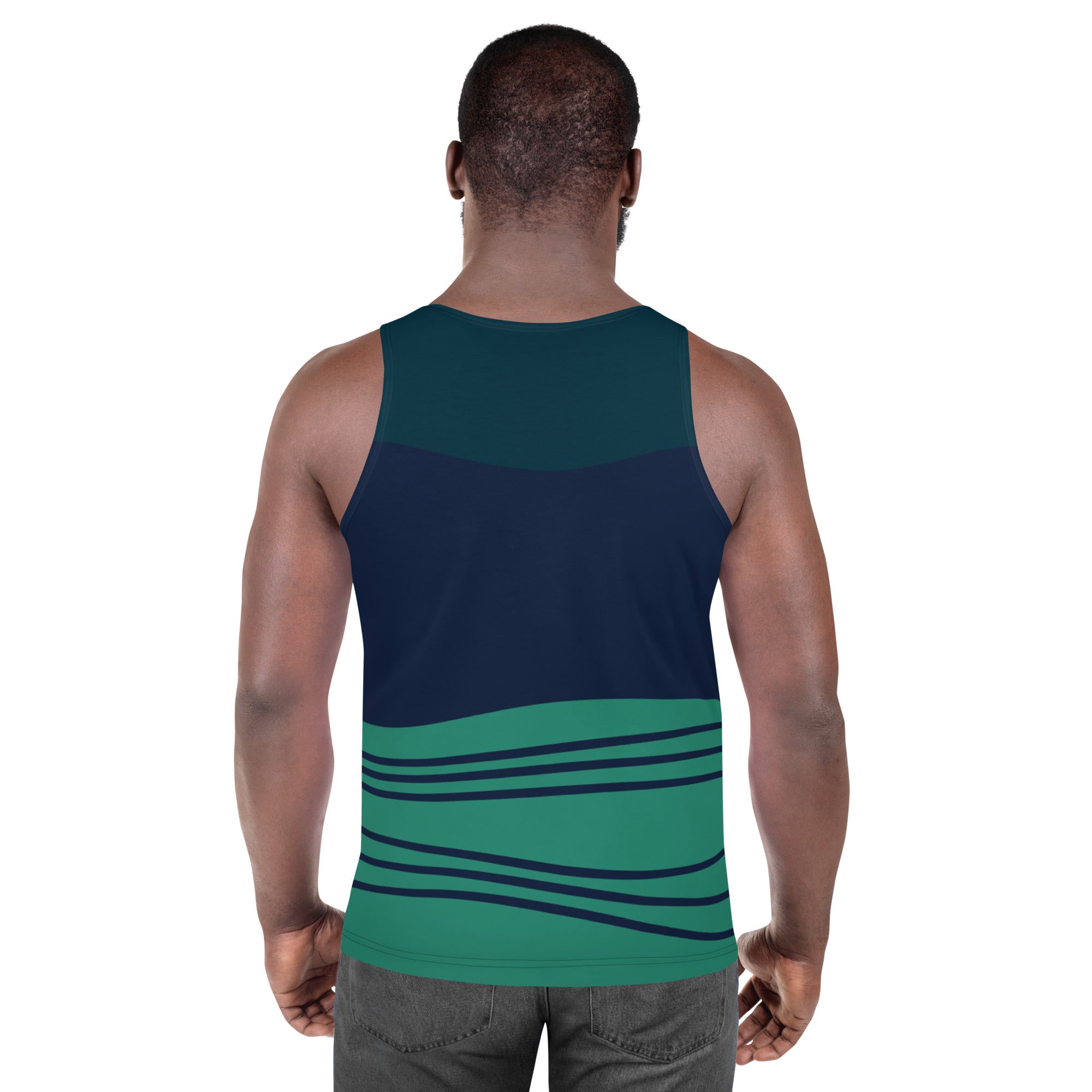 Camiseta de Tirantes Azul y Verde