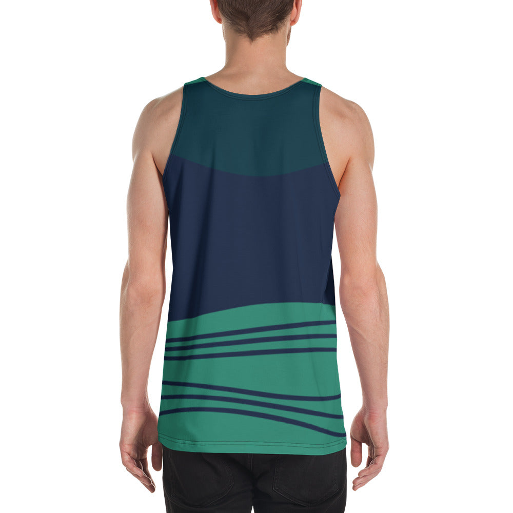 Camiseta de Tirantes Azul y Verde