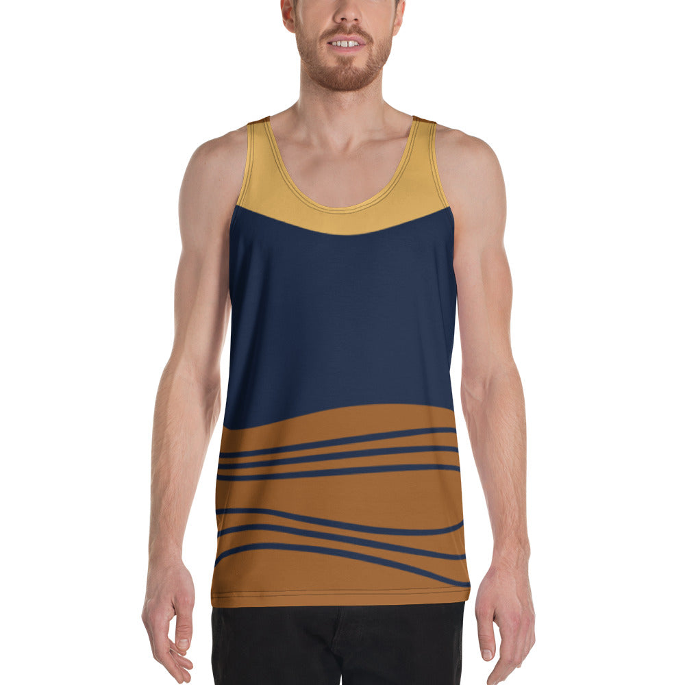 Tank Top Blue and Brown