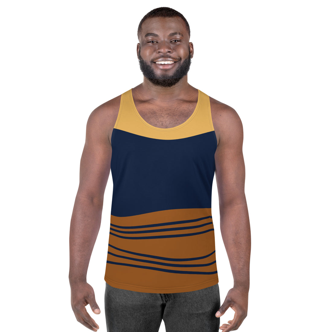 Tank Top Blue and Brown