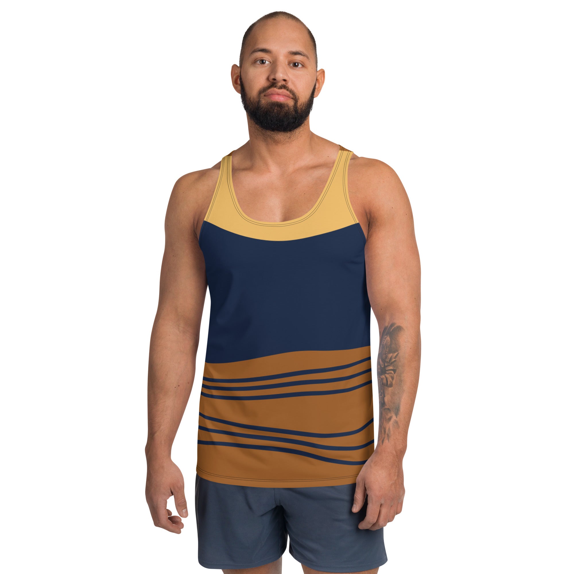 Tank Top Blue and Brown