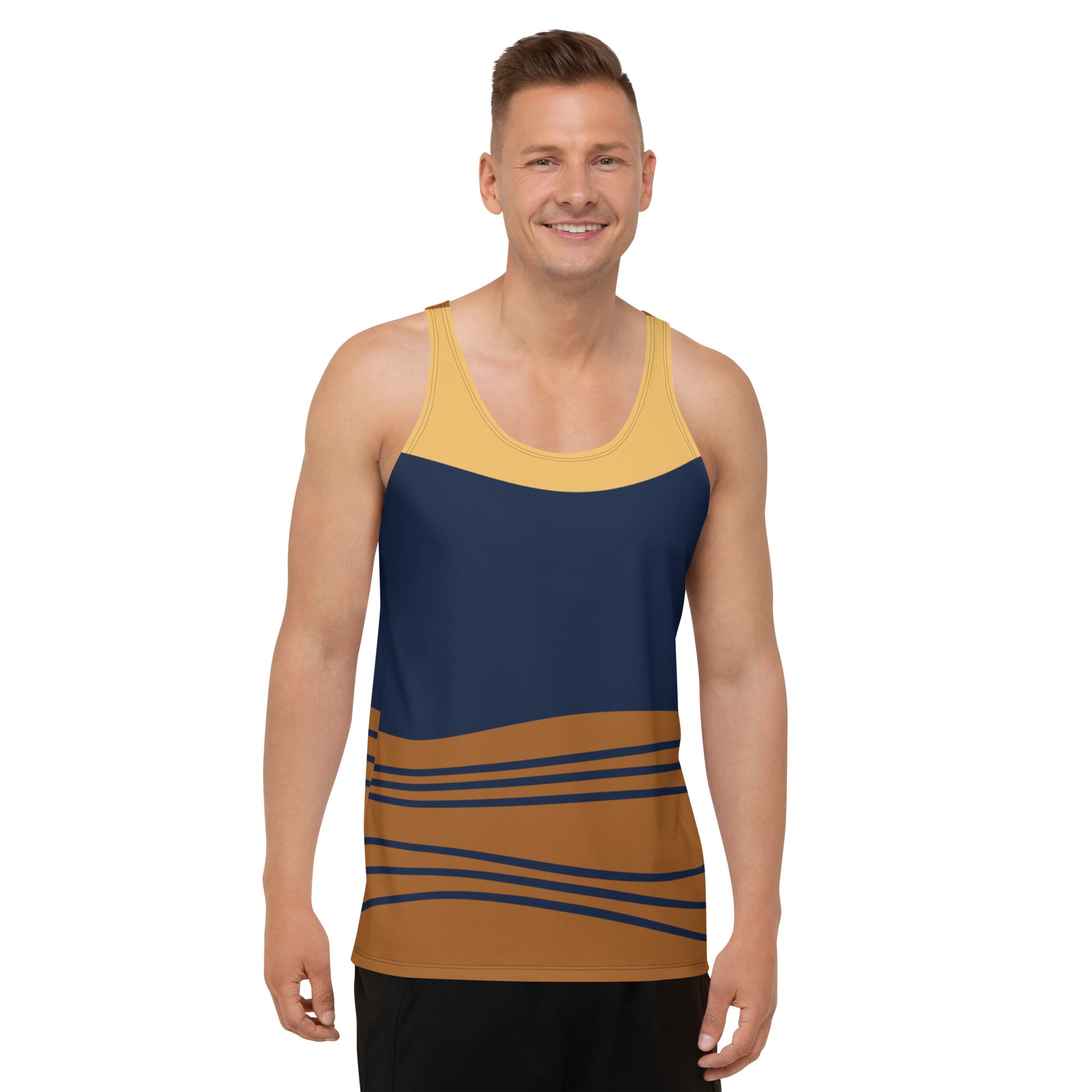 Tank Top Blue and Brown