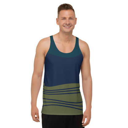 Tank Top Blue and Dark Green