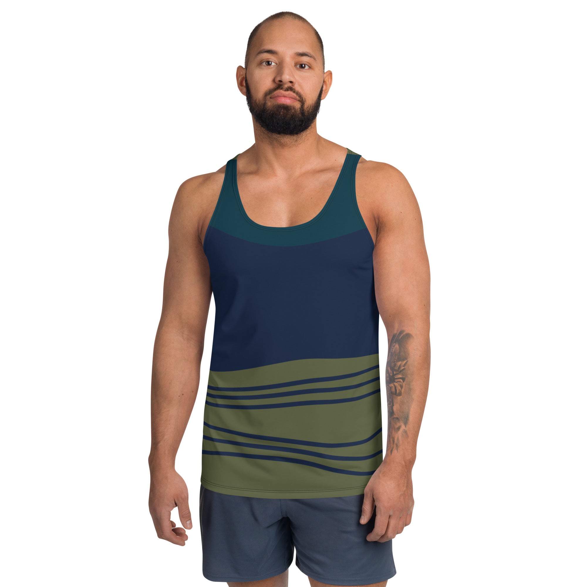 Tank Top Blue and Dark Green