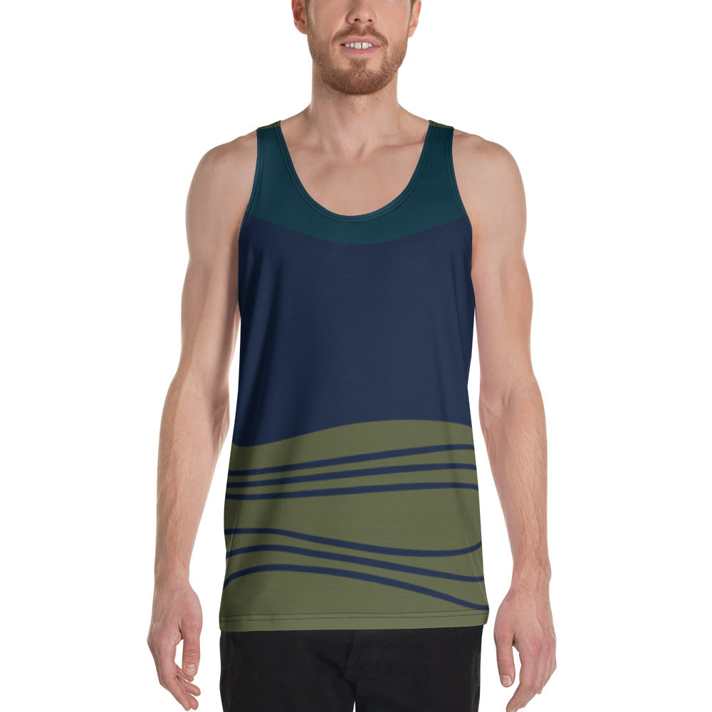 Tank Top Blue and Dark Green