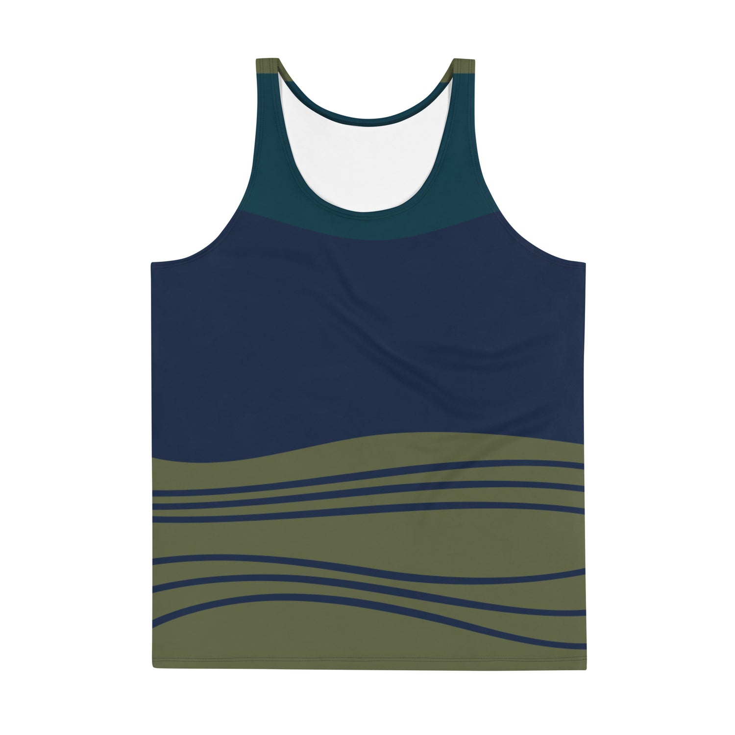 Tank Top Blue and Dark Green