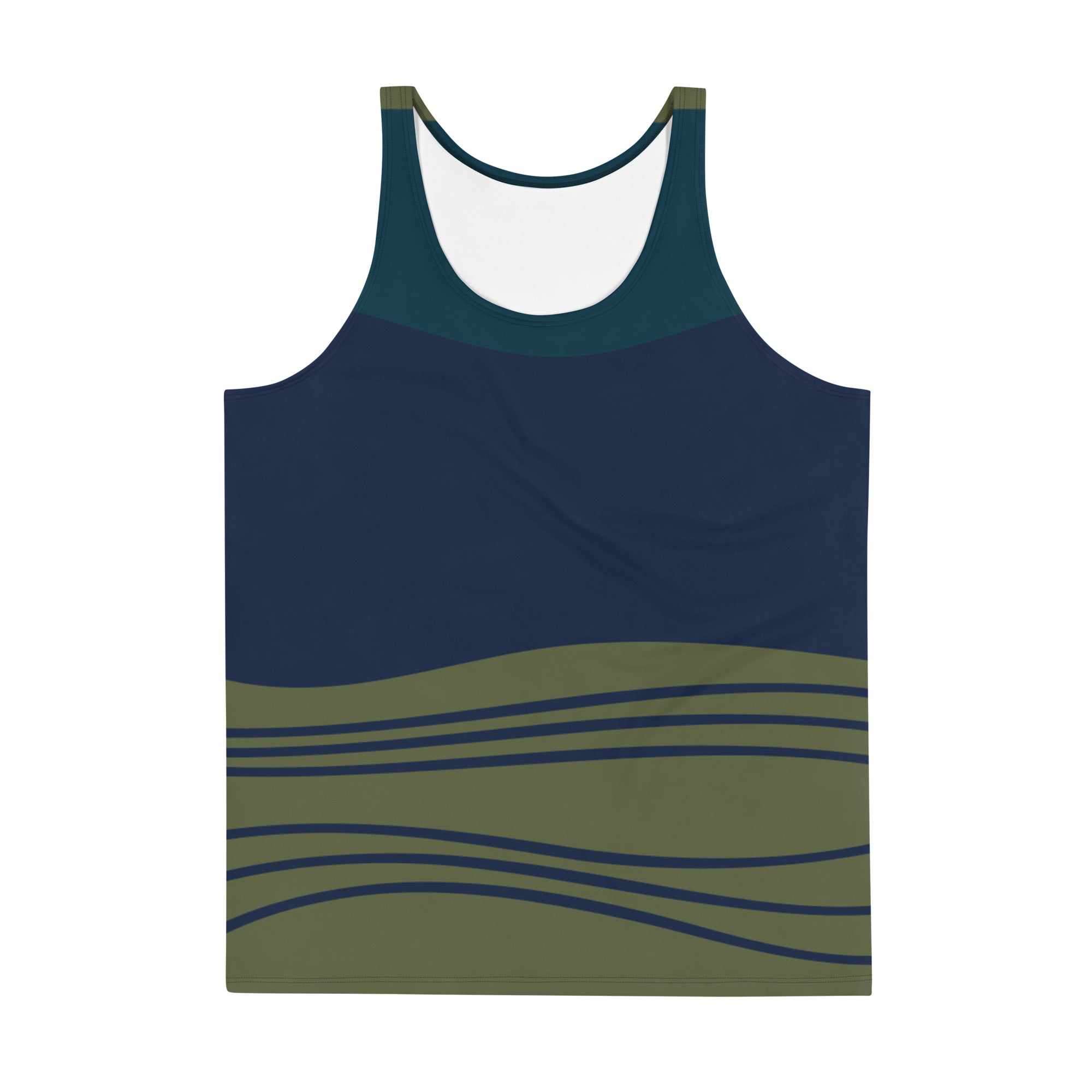 Tank Top Blue and Dark Green