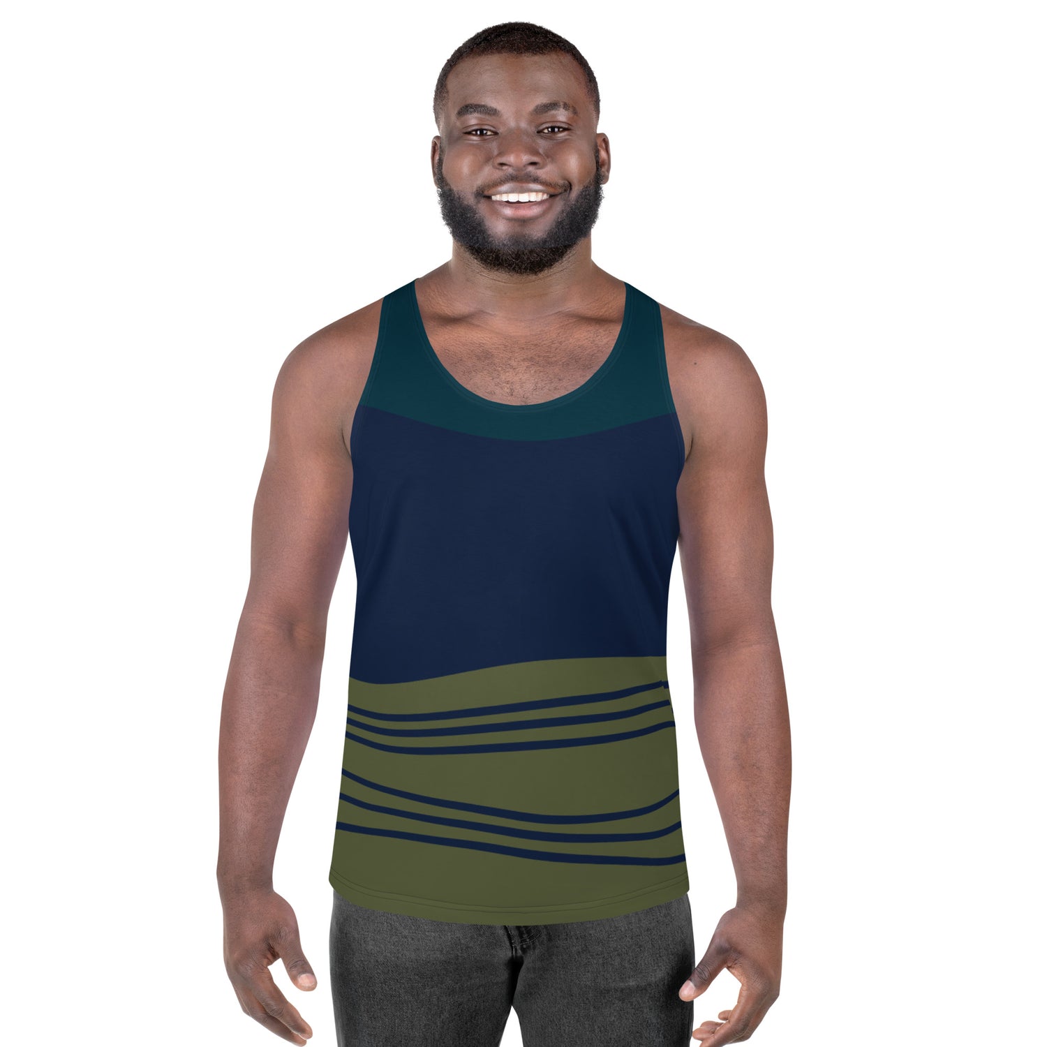 Tank Top Blue and Dark Green