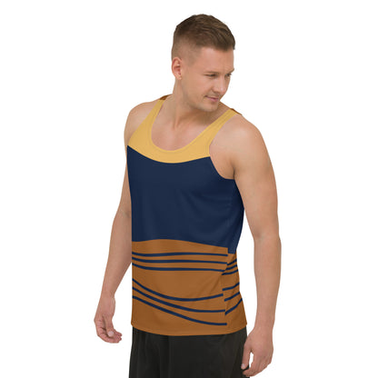 Tank Top Blue and Brown