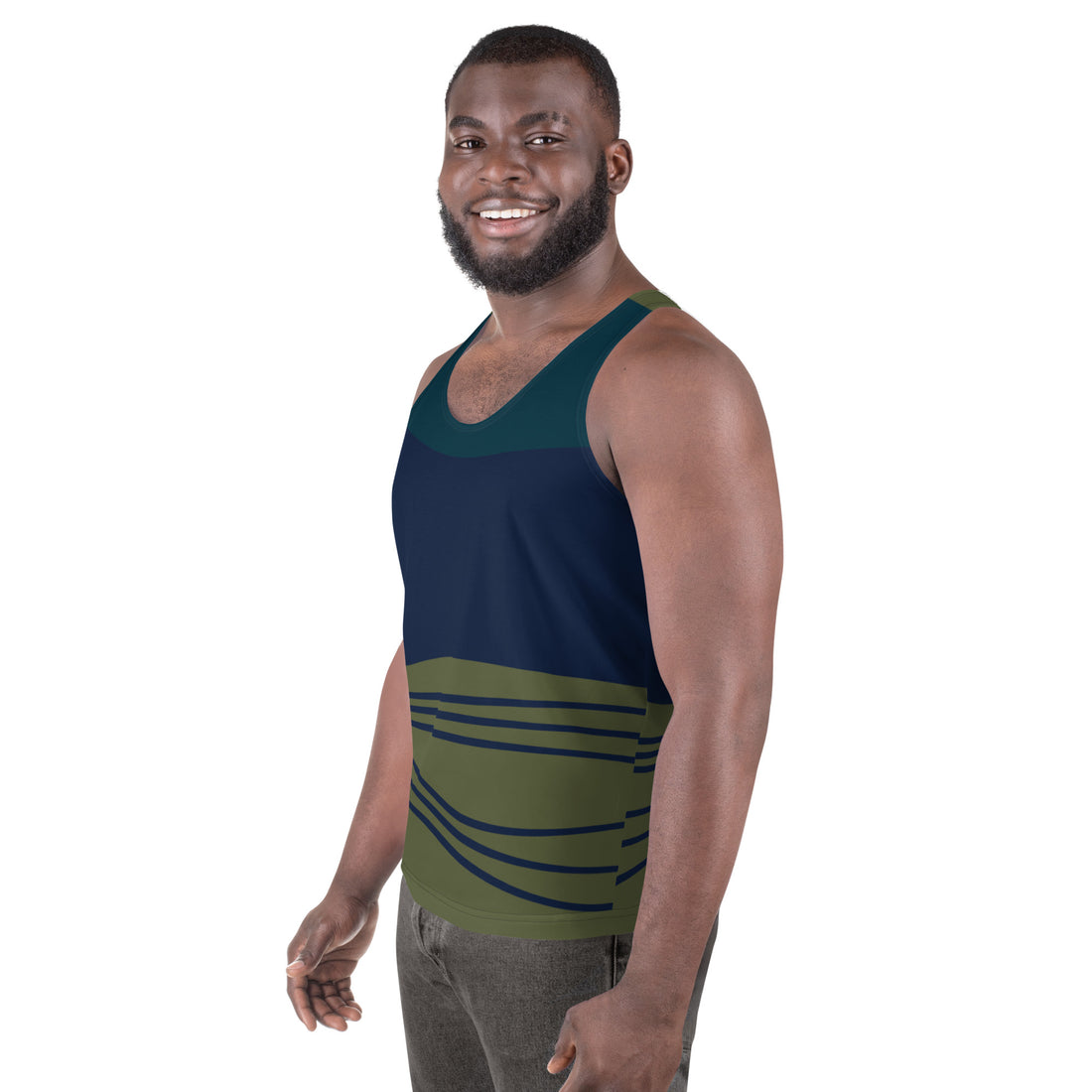 Tank Top Blue and Dark Green