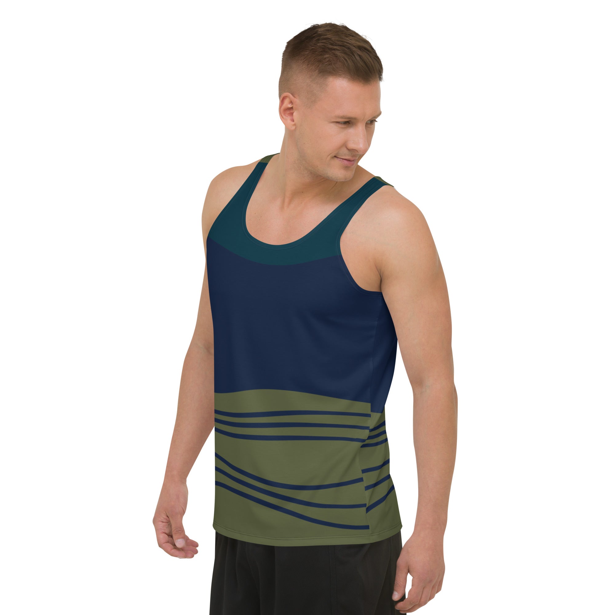 Tank Top Blue and Dark Green