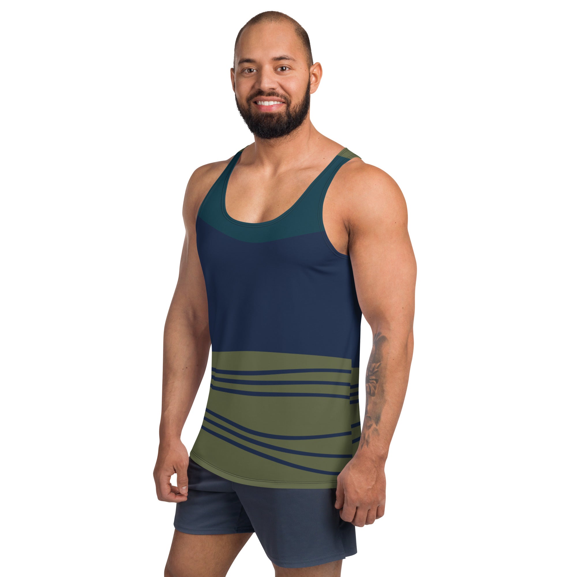 Tank Top Blue and Dark Green