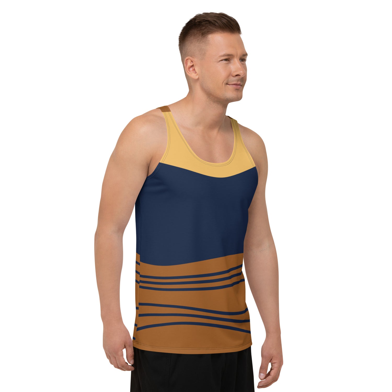 Tank Top Blue and Brown