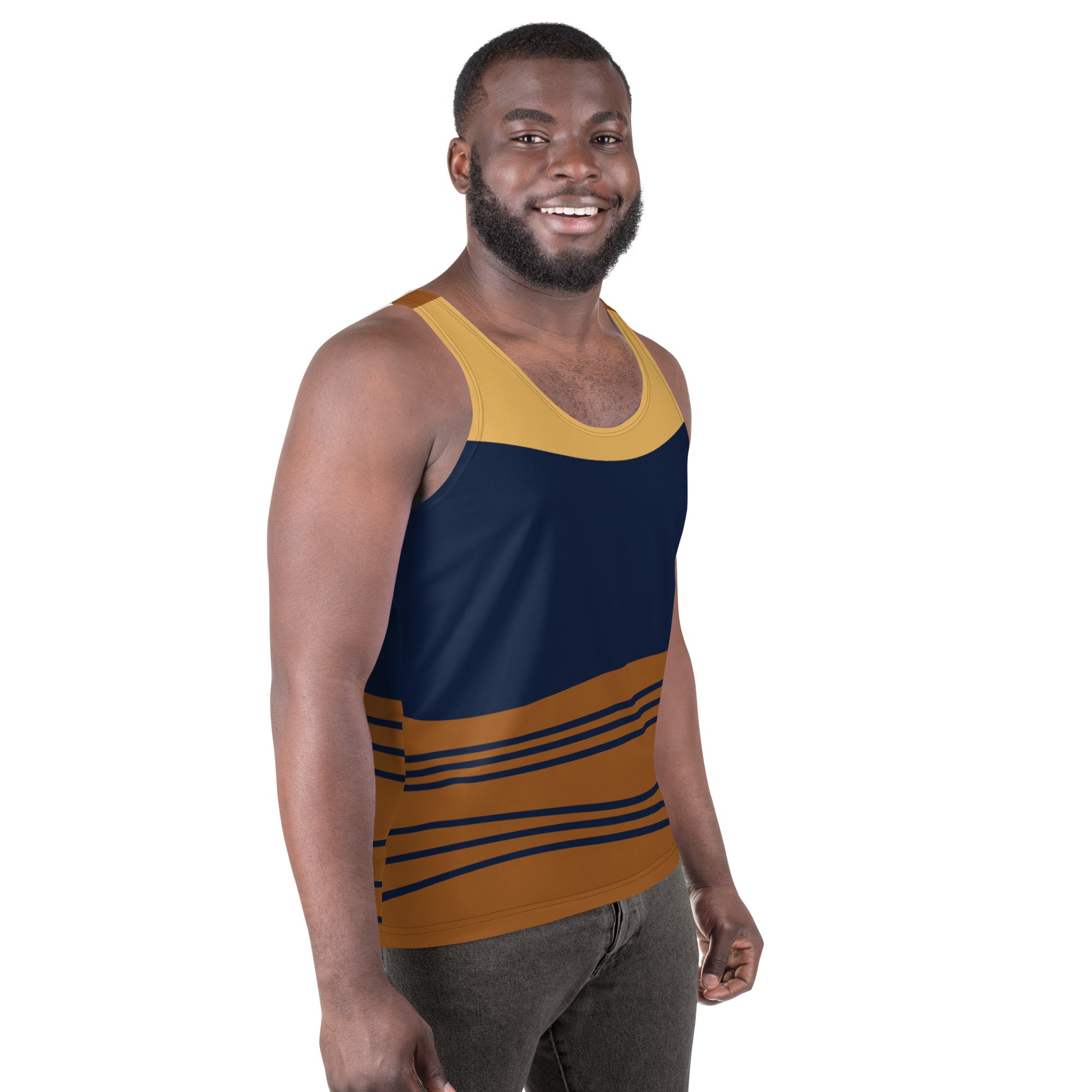 Tank Top Blue and Brown