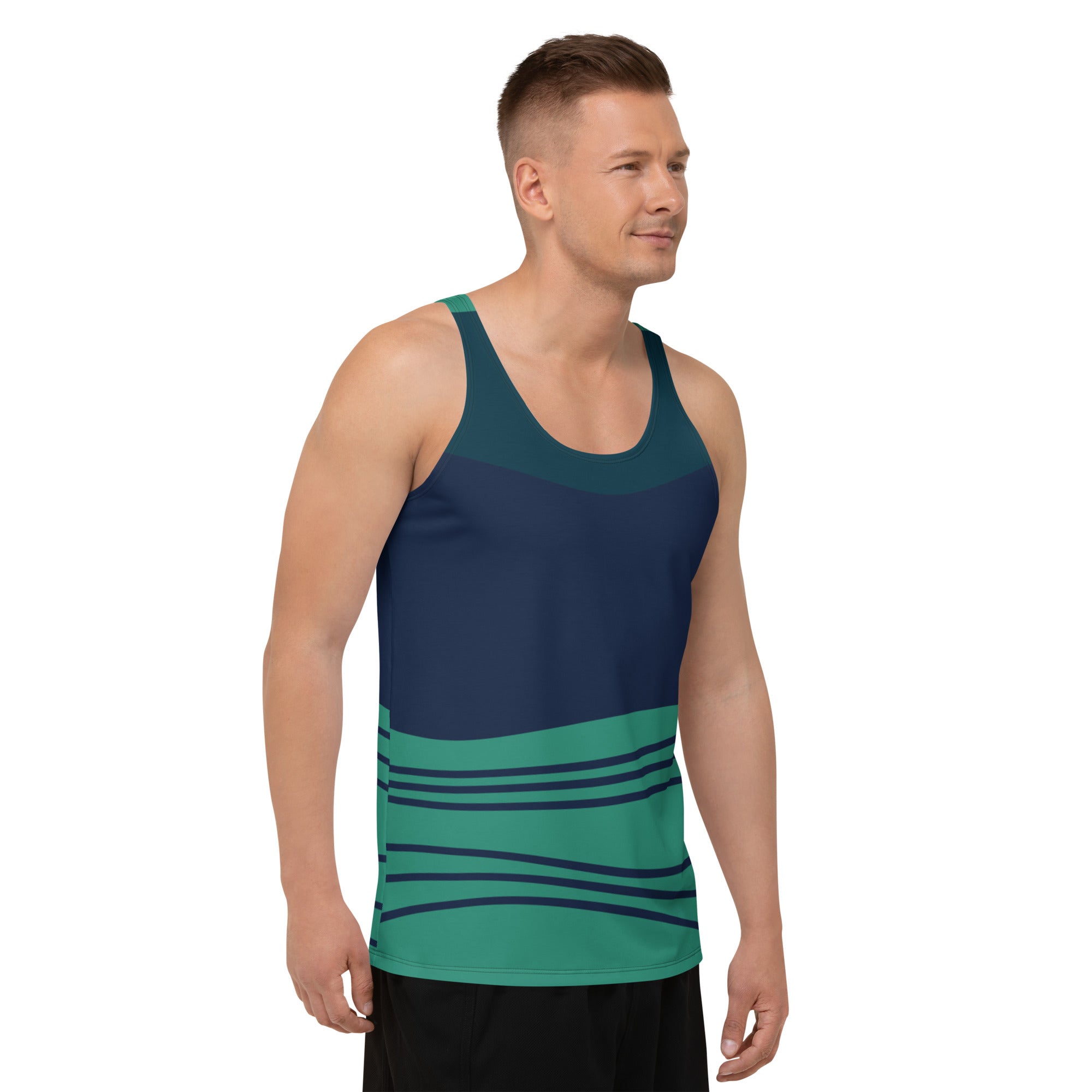 Camiseta de Tirantes Azul y Verde