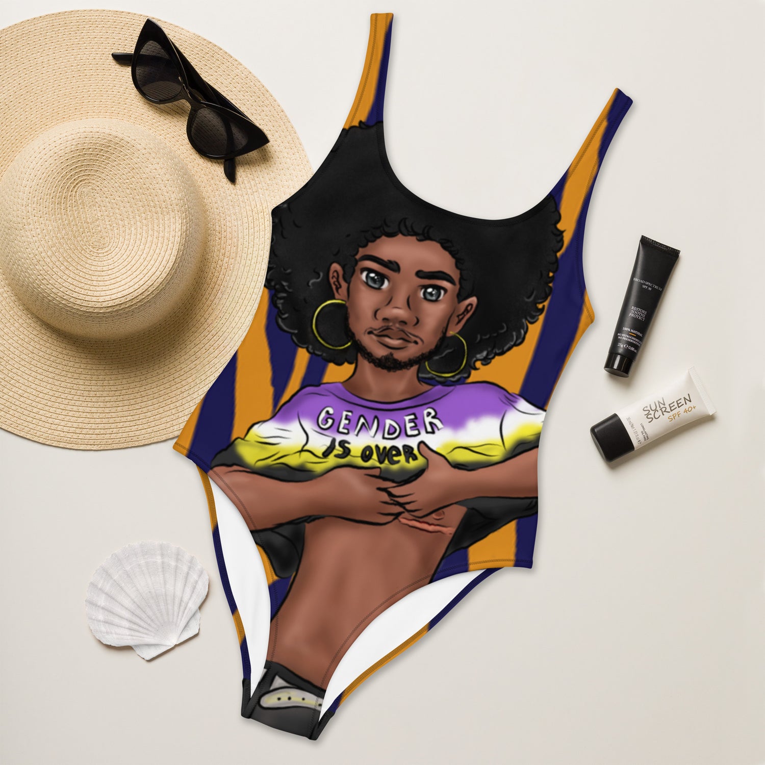 One-Piece Swimsuit Non-Binary