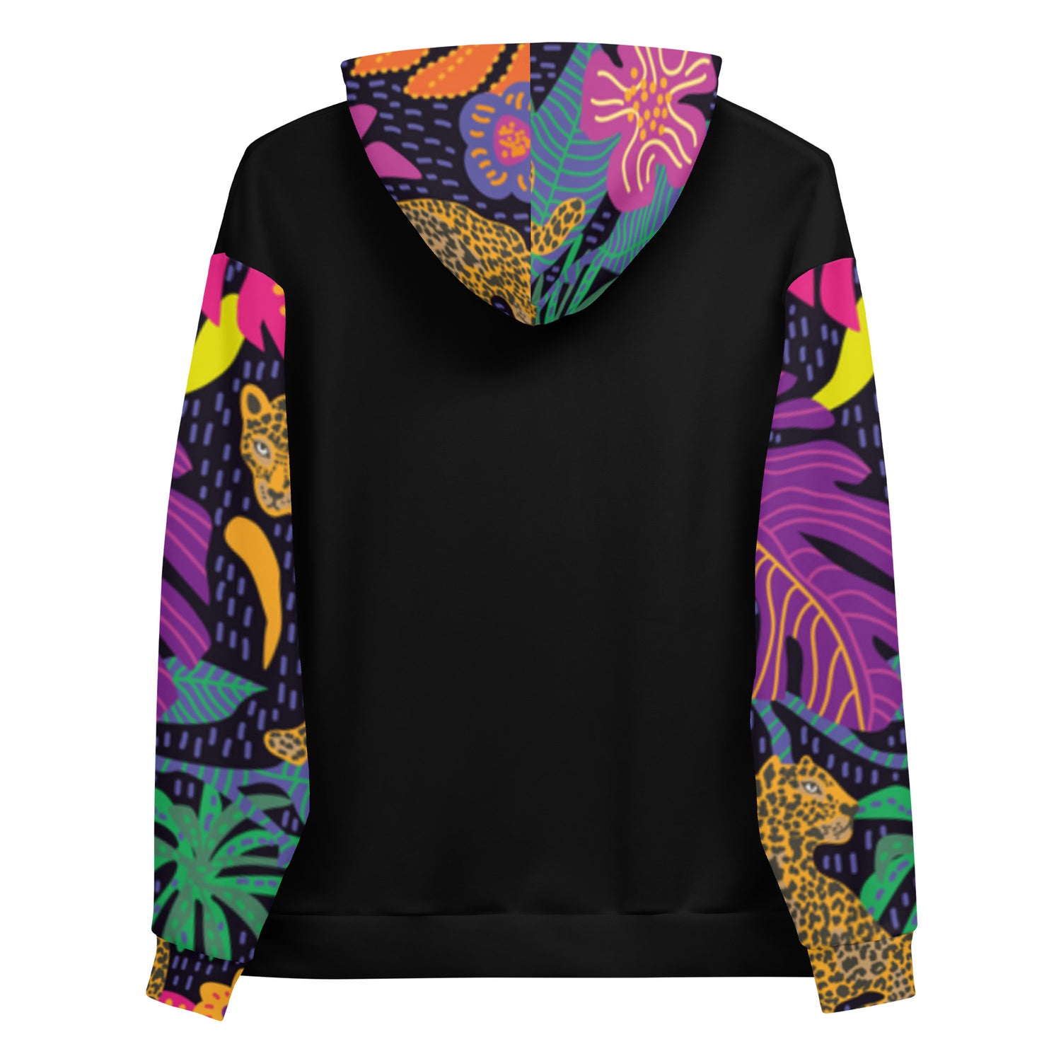 Hoodie Colorful Floral with Jaguar