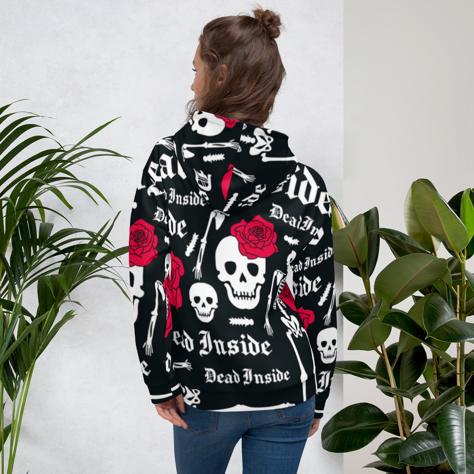 Sudadera con capucha Calavera con Flor