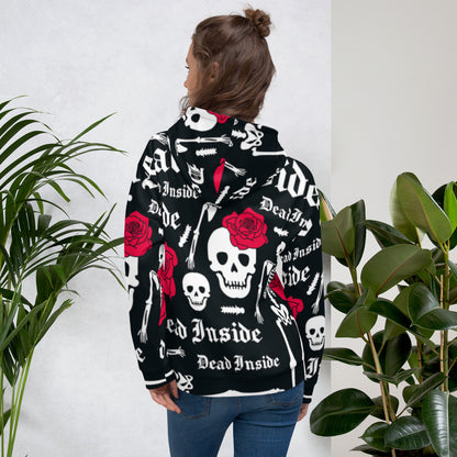 Hoodie Skull with Flower