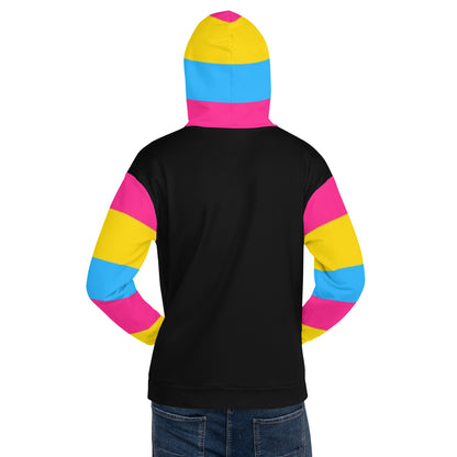 Bandeira pansexual com capuz