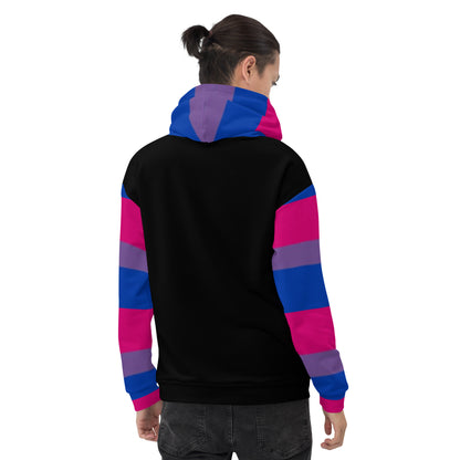 Sudadera con capucha Bandera del Orgullo Bisexual