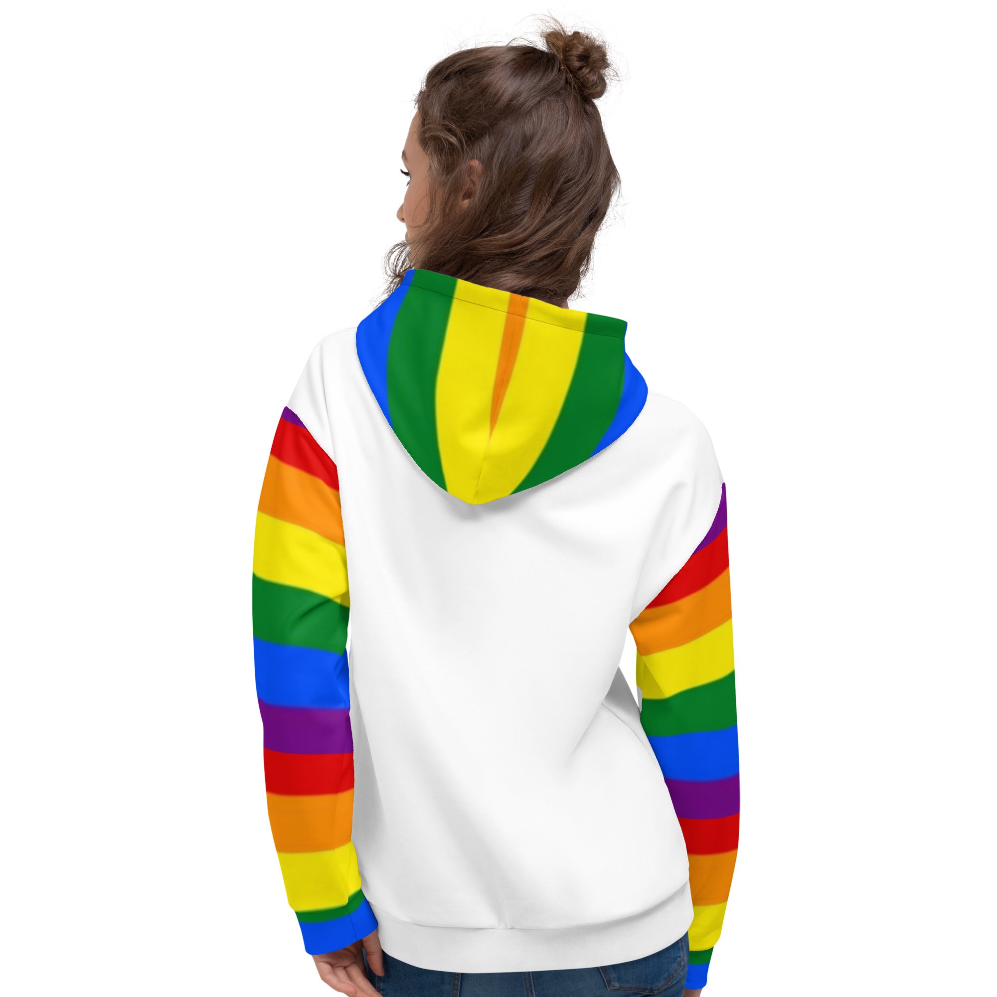 Sudadera con capucha LGBTQ+ Bandera del Orgullo Arco Iris