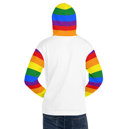 Moletom com capuz LGBTQ+ bandeira do orgulho arco-íris