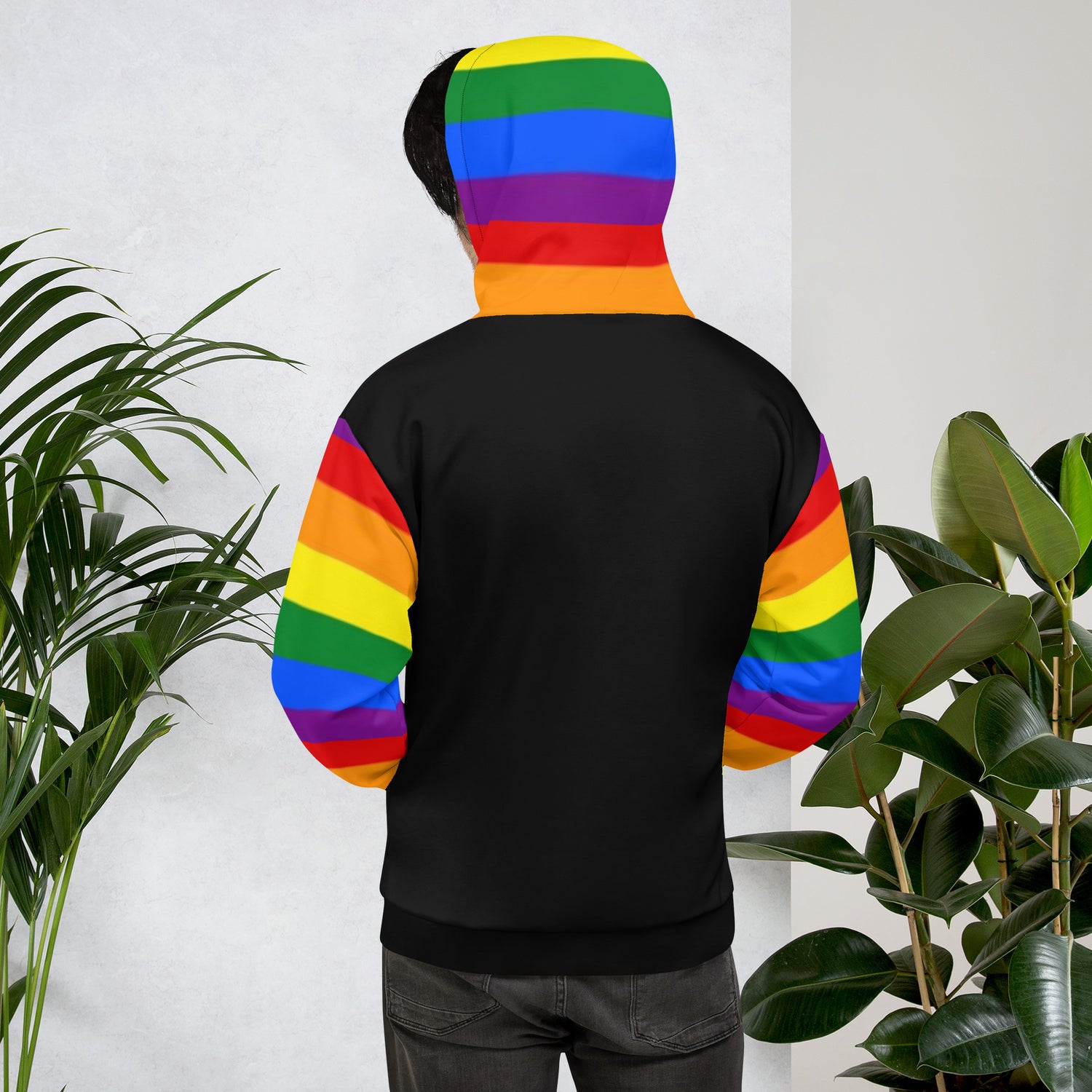 Sudadera con capucha LGBTQ+ bandera del orgullo arcoiris