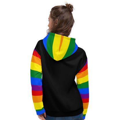 Sudadera con capucha LGBTQ+ bandera del orgullo arcoiris