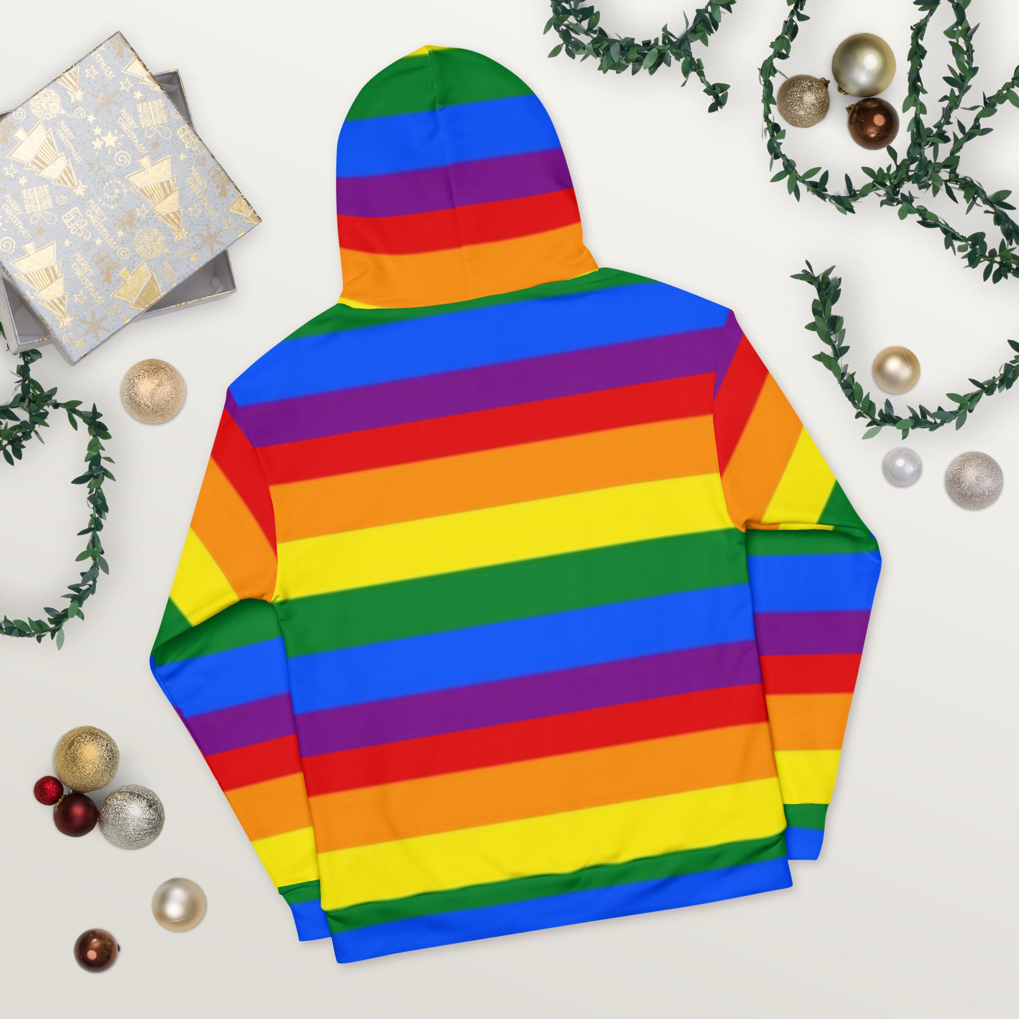 Sudadera con capucha LGBTQ+ bandera del orgullo arcoiris